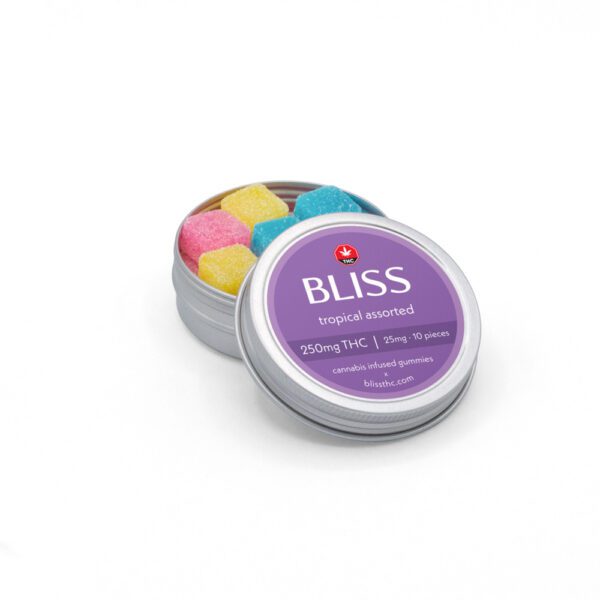 Bliss Tropical Assorted THC Gummies 250mg-375mg