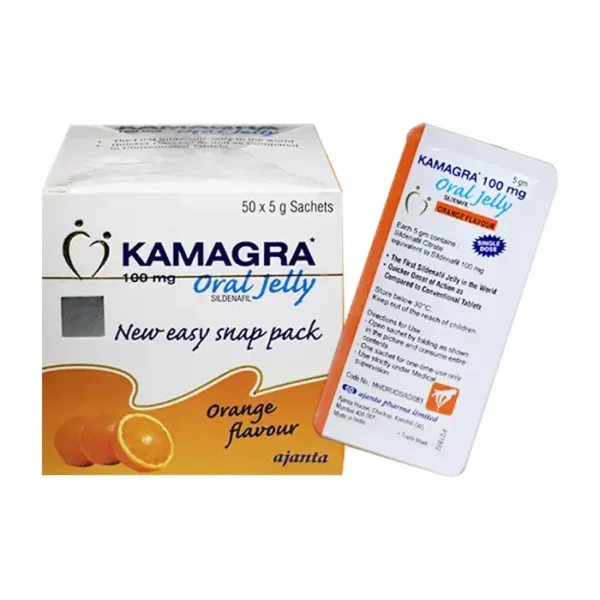 Kamagra 100mg Oral Jelly Packet (Orange Flavour)